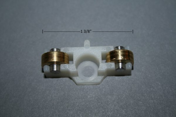 NYLON SLIDING WINDOW HOUSING W/BRASS WHEELS 52-658M
