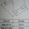 Acorn Sash Stop 900-9712 Black  or White - Image 2