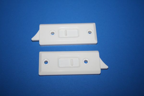 White Tilt Latch Set 3 1/4" x 1 1/4" Square Center V2801