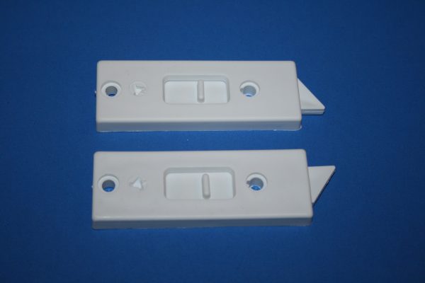 White Tilt Latch Set 85-578W 3 7/16" X 1 3/16"