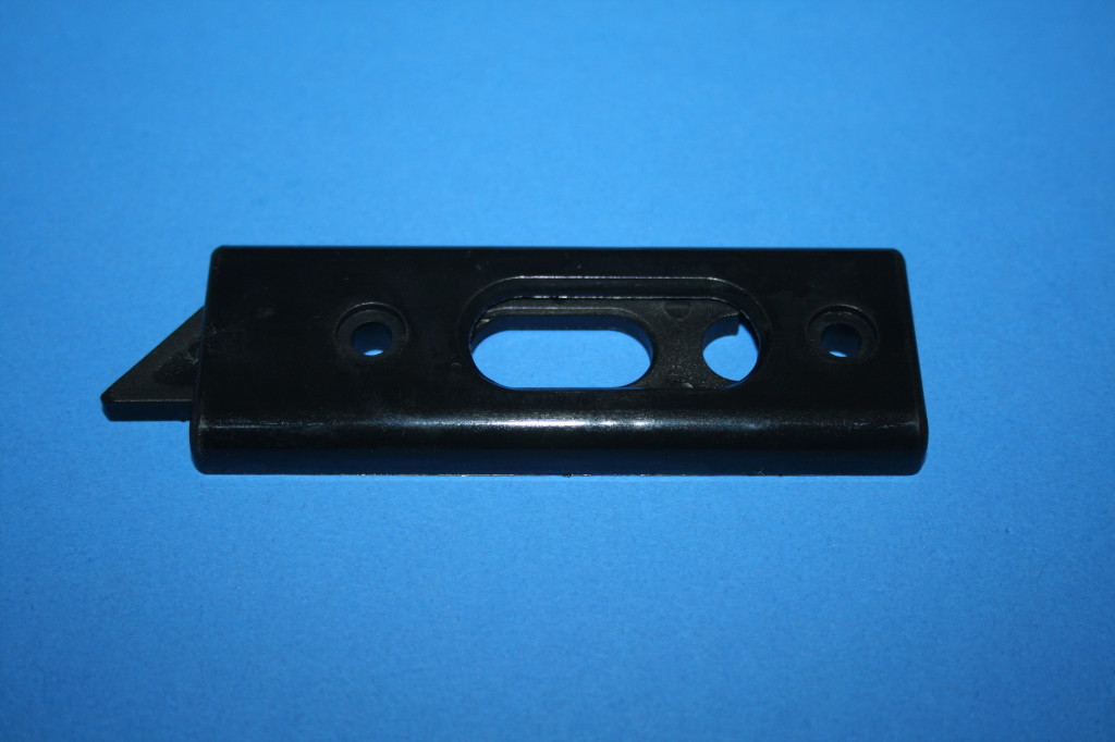 Black Reversible Tilt latch 85533 measures 3 1/2" x 1 1/4"