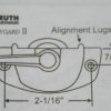 Truth 50-784-3 White Sweep Lock w/ alignment lugs - Image 2