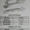 Sweep Lock and Keeper 50-601Multiple Colors Available - Image 3