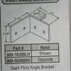 Sash Pivot Angle 900-16398 Bracket 1 1/2" X 1 1/2" - Image 2