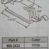 Fiberlux Vent Lock 900-2433 White 1 3/16" x 7/16" - Image 2