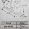 Vent Lock 900-19788  White or Black 1 1/4" x 27/32" - Image 2