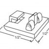 Kinco Face Guide 900-19990 White 1/2" x 1/2" - Image 3