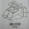 Large Sash Guide 4 Hole 900-19789 Black 1 1/2" x 1 11/16" x 1 3/32" - Image 3
