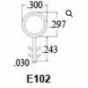 Push In Bulb Seal E102 5/16" Wide 1/2" High White/Tan/Black - Image 3