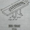 Tilt Slide Button 2" x 1/2" White 900-19448 - Image 3