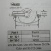 Truth Entrygard Sweep Lock 50-789 White or Bronze - Image 2