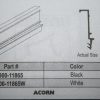 Acorn Vinyl Snap in Glazing Bead 900-11865 Black 3' or 6' Length 3/4" Wide - Image 2