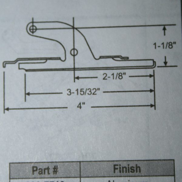 Jalousie Window Clip 9007713 Set 4" x 1/2"