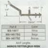 Norco/Vetter/Jeld-Wen Glazing Bead 900-14617 White, Bronze or Beige 8' Length - Image 2