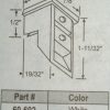 Sash Guide 60-602 White or Black 7/8"x 11/16" x 1 3/8" - Image 2
