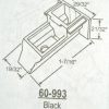 Metal Industries Top Sash Guide 60-993 Black 1 7/16" x 7/8" x 11/16" - Image 2