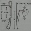 Casement Locking Handle 34-55 Brown - Image 2