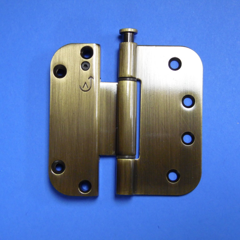 Hurd Horizontal Adjustable Door Hinge Right Handed Antique Brass HR027