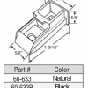 PGT Series 4000 Sash Cam 60-633 White or Black 1 9/16" x 15/16" x 5/8" - Image 2