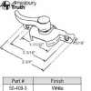 Sweep Lock Recessed 50-409-3 White 2 3/4" x 5/16" - Image 3