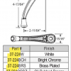 Roto X-Drive Folding Handle 37-224 White or Almond - Image 3