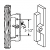 Acorn Patio Door Handle Set Keyed Lock 13-106KX Black or White - Image 3
