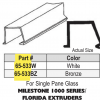 Florida Extruders / Milestone 1000 Series Glazing Bead 65-533 For Single Pane Glass White or Bronze - Image 2