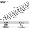 Casement Window Track 38-53 Steel or Coast-Gard 11 3/8" - Image 2