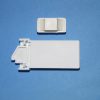 Traco 4550 Vinyl Window Internal Tilt Latch 85-832 Reversible White 2" x 1 5/16" with Thumb Button - Image 2