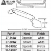 Ashland Folding Handle and Cover 37-249 White or Bronze - Image 2