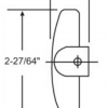 Andersen T-Handle 37-126 Stone 2 27/64" x 7/8" for 3/8" spline - Image 2