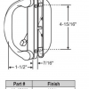 Milgard Patio Door Handle 13-473 White or Bronze - Image 2