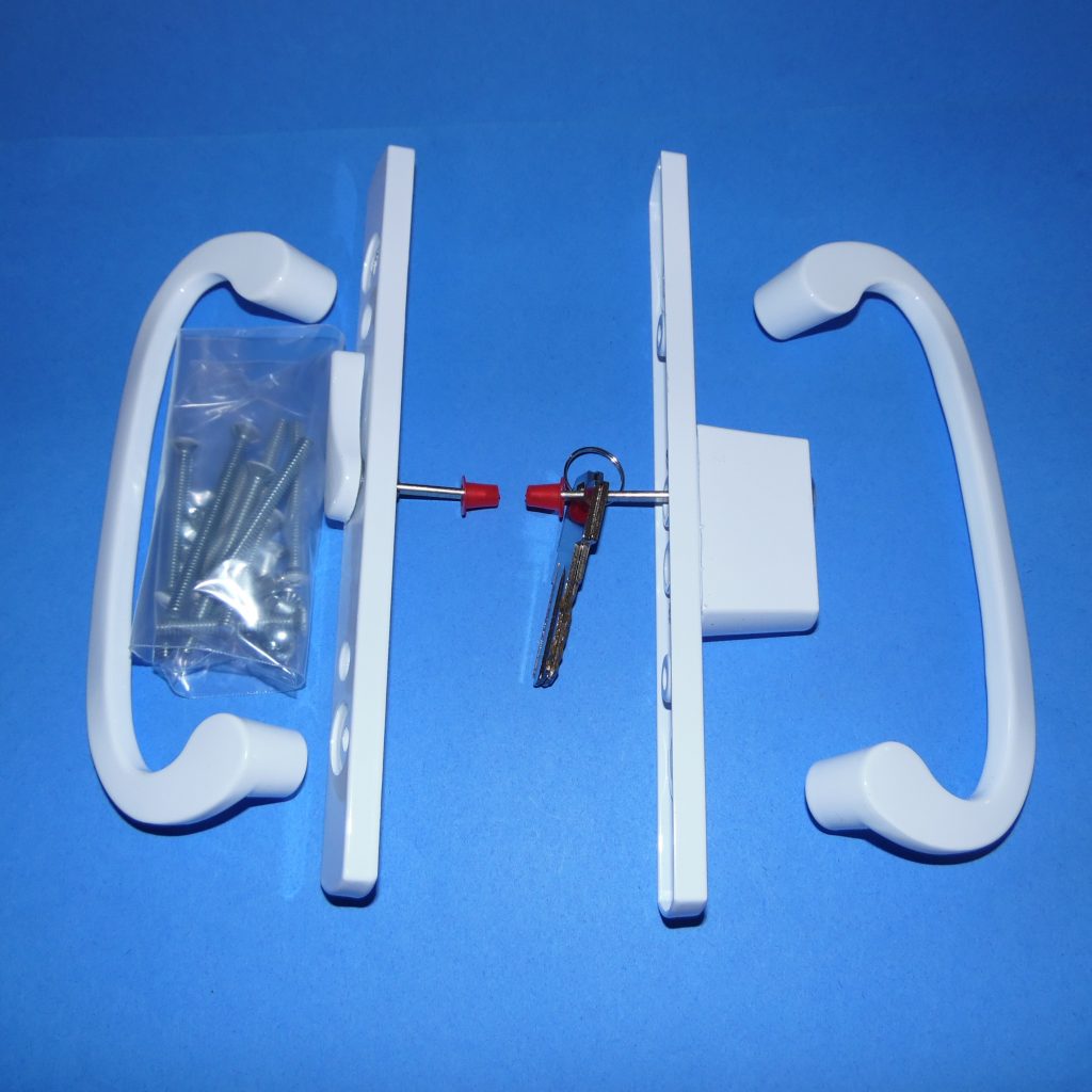 Sash Control Patio Door Handle Kit Keyed or No Key White or Black 13291K