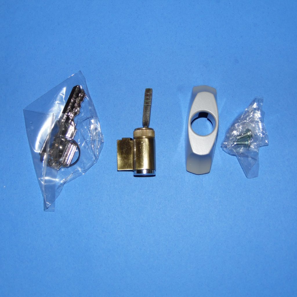 PGT 2 1/2" x 11/16" Silver Lock Housing With Key 16617SV