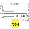 T-47 Non-Tilt Bracket 2 15/16" 70-501 - Image 2