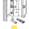 Wells Patio Door Handle 13-452B 6 1/4" Overall - Image 2