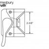 Casement Locking Handle 34-64 Gold,White and Chestnut Bronze 2 3/8" - Image 2