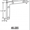 Universal White Nylon 46-285 Corner Key 3/16" x 3 /16" x 1 5/16" - Image 2