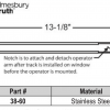 Truth Casement Window Track 38-60 Stainless Steel 13 1/8" - Image 2