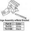 Silver line Hinge leaf Assembly With Metal Bracket 76-518 White or Black - Image 2