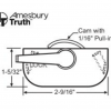Truth Sweep Lock W/ Angeled screw Holes 50-486 Measures 2 9/16" x 1 5/32" - Image 2