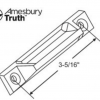 Lift Handle Zinc Die Cast or Plastic 50-404 White - Image 2