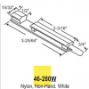 White Nylon Slide Bolt 46-280W Non Handed - Image 2
