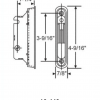 Sliding Door Mortise Lock 16-443 with Plate 4 9/16" x 7/8" - Image 2