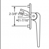 Casement Locking Handle 34-3 White - Image 2