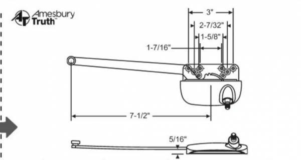 Truth Ellipse Style 36-216 Bronze 7/12" Arm