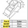 Yale / Ogron Sash Cam 60-957 White or Black 1 1/2" x 11/16" x 1 1/32" Set - Image 3