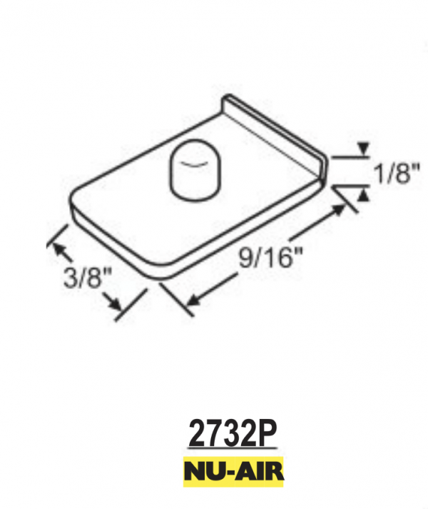 NU-AIR Face Guide 2732P Natural 9/16" x 3/8"