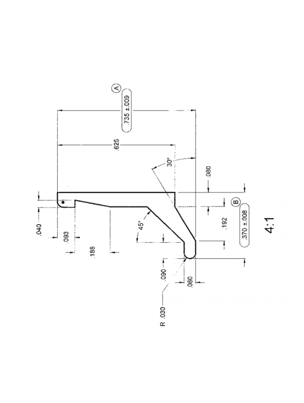 Traco SS-660 Glazing bead 84" Clear Anodized